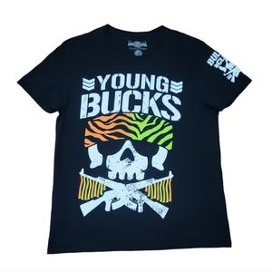 Pro Wrestling Tees Young Bucks Size Large Black T-Shirt